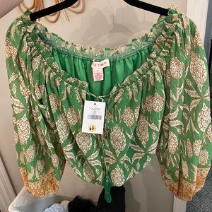 Flying Tomato green blouse top